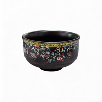 Ensemble de 2 bols à soupe en céramique d'argile, style chinois moderne, avec motif Lotus Scroll, résistants à la chaleur, pour la cuisson