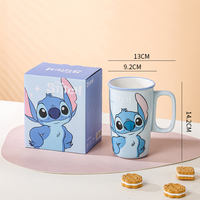 Mug en céramique grande capacité Stitch Mickey Friends - Tasse à café mignonne avec dessin animé Minnie Winnie l'ourson, idéale pour la maison et le bureau