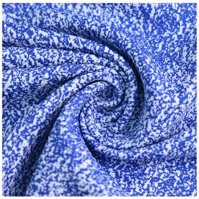 Tissu tricoté à trame de yoga de sport en nylon 45% polyester 48% à haute élasticité 7%
