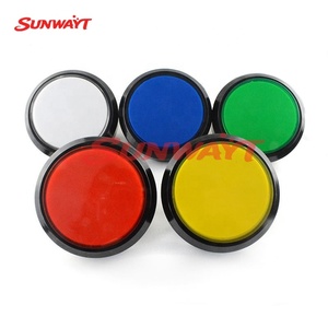 Botón Pulsador Redondo Grande de 100 mm con Cubierta Plana y LED para Máquinas de Juegos Arcade - Product Image 2