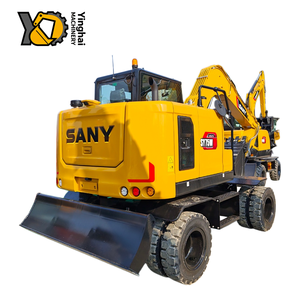 Equipo de Excavación Móvil Flexible SANY SY75W Excavadora de Ruedas de 7.5 Toneladas - Product Image 1
