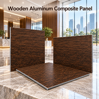 Panneau composite bois-aluminium revêtu de PVDF, grain de bois de pin, 4 mm, pour la décoration de façade d'entrée