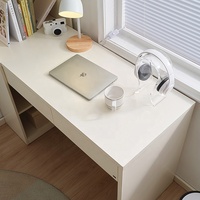 129538 Quanu personnalisé simple blanc design moderne mobilier de bureau bureau à domicile bureau avec étagère