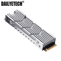 Dissipateur thermique en aluminium pour SSD M2 2280, dissipateur thermique pour disque SSD M2 2280 avec coussin thermique en silicone pour PC de bureau, PS5