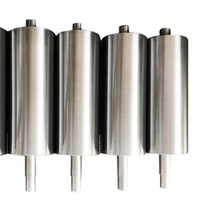 Rouleau Anilox à faible vibration et surface lisse en acier miroir, à comptage de lignes personnalisé, pour pièces d'équipement de revêtement textile