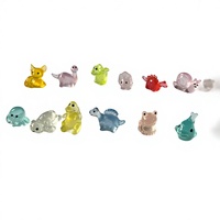 Figurines en résine lumineuses et fluorescentes dans le noir, représentant des dinosaures, licornes, chiens, grenouilles, escargots, tortues, baleines, mini-poupées, sculptures 3D
