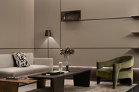 Ensemble de mobilier de restaurant de style boutique, table et chaises de loisirs, ensemble moderne pour espace repas extérieur commercial, plateau en pierre, 4 places