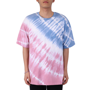 Suéter personalizado de OEM y ODM para hombre, Jersey de punto de manga corta teñido con lazo, Jersey de punto con cuello redondo, camiseta, suéter de diseñador para hombre - Product Image 1