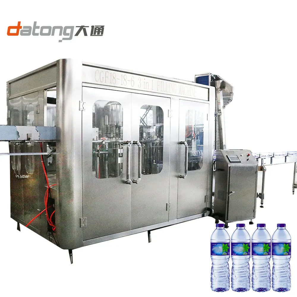 Linha de produção automática de máquina de água mineral para plantas, máquina automática de água pura para garrafas