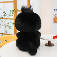 Nouvelle conception adorable : Peluche Saki assise avec fruit orange, jouet animal moderne en coton rembourré pour l'accompagnement de bébé
