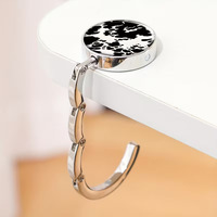 Wowei Porte-sac de bureau rond en métal, motif léopard et zèbre, portable, créatif, pliable, produit transfrontalier très vendu, emballage individuel