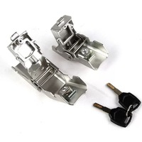 Boîte à outils latérale pour moto, cadenas en acier inoxydable, loquet de sécurité à bascule