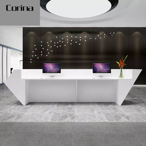 Moderno curvo blanco Recepción <span class=keywords><strong>de</strong></span> superficie sólida <span class=keywords><strong>de</strong></span> acrílico hospital mostrador <span class=keywords><strong>de</strong></span> recepción - Product Image 2