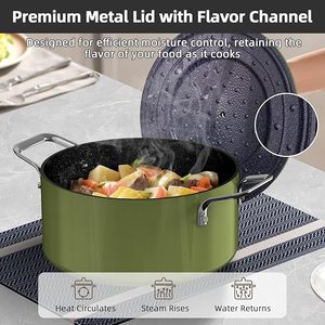 Nouvelle version du fabricant: <span class=keywords><strong>Batterie</strong></span> <span class=keywords><strong>de</strong></span> <span class=keywords><strong>cuisine</strong></span> 14 pièces en aluminium revêtue <span class=keywords><strong>de</strong></span> céramique, essentiels <span class=keywords><strong>de</strong></span> <span class=keywords><strong>cuisine</strong></span> durables <span class=keywords><strong>pour</strong></span> les tables <span class=keywords><strong>de</strong></span> cuisson à <span class=keywords><strong>induction</strong></span> - Product Image 5