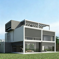 Volets roulants horizontaux électriques en alliage d'aluminium, persiennes solaires au design moderne, pare-soleil extérieur pour parking, coupe-vent et isolant thermique