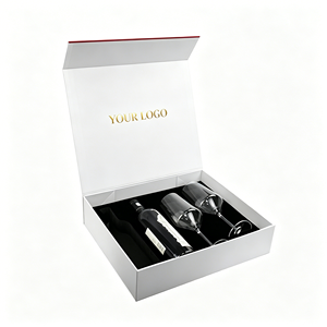 High Quality Foldable Magnetic Wine Box Luxury Rigid <b>Paper</b> Packaging Custom Printed for Champagne <b>Red</b> Wine Spirits - Product Image 6