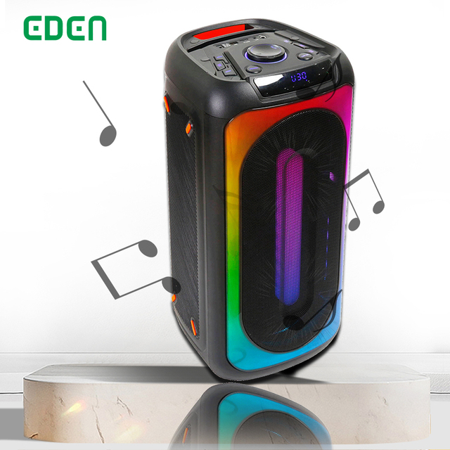 EDEN Latest Product Sound Box Dual 8 Inch Party DJ Box Audio Speaker Portable 100 Outdoor Speaker