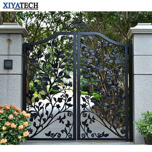 Xiyatech 전문가 맞춤형 새로운 스타일 공장 학교 정문 진입로 디자인 자동 게이트 연철 게이트 - Product Image 4