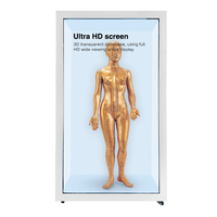Nouvelle technologie publicité moniteur boîte transparente LCD affichage vitrine pour l'exposition des produits