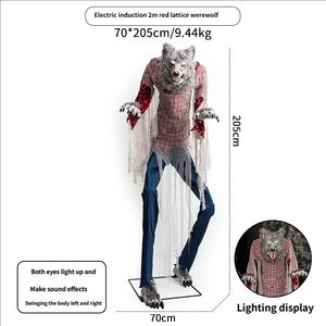 Décoration d'Halloween : Grand Loup-garou Électrique avec Capteur de Mouvement et Son pour Maison Hantée et Parc d'Attractions - Product Image 6