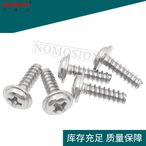 PWB3*10-SS Stainless Steel <b>Round</b> <b>Head</b> Phillips Tapping <b>Screw</b> With Washer Metric Right Hand Thread Metal Use - Product Image 4
