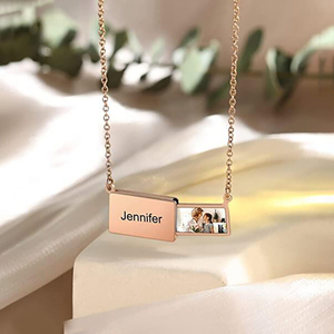 Collier pendentif enveloppe ouverte pour femme en acier inoxydable titane de haute qualité, personnalisable, style tendance pour le bouddhisme - Product Image 5