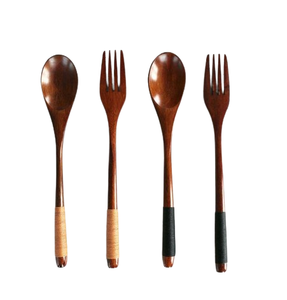 Ustensiles de cuisine Accueil Hôtel Table à manger Élégant Couverts en bois Dîner Unique Couverts en bois naturel Couverts Salade - Product Image 5