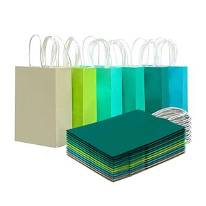 Sacs en papier kraft personnalisés, multi-usages, biodégradables, durables, recyclables, avec poignée, pour un emballage écologique des produits quotidiens - Product Image 1