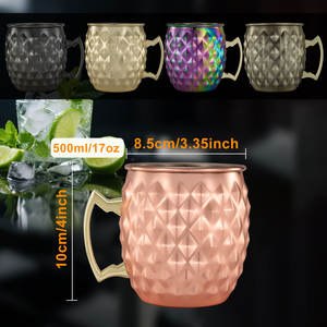 أكواب فناجين بقر مع غذاء آمن من الفولاذ المقاوم للصدأ مطروق مقاوم للصدأ وكوتيل منزلي للبيرة Margaritas - Product Image 2