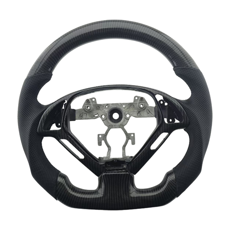 คาร์บอนไฟเบอร์ + หนังเจาะรู + เย็บด้ายสีดำ