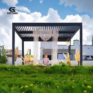 Pergola bioclimatique rétractable en aluminium d'occasion avec toit à lames pour jardin et balcon - Télécommande Écologique Taille <span class=keywords><strong>6X3</strong></span> - Product Image 5