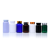 Soins de santé comprimé poudre conteneur brun foncé ambre large bouche vide vitamine pilule capsule bouteille en plastique