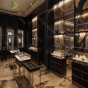 Jewelry Showcase Tempered Glass Jewellery Display <b>Cabinet</b> Showcase Jewellery Shop Furniture Shopping - Product Image 1