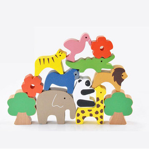 Giocattoli del bambino Sveglio Animale della Foresta Heyi Blocchi di Costruzione <span class=keywords><strong>In</strong></span> <span class=keywords><strong>Legno</strong></span> Balance Giocattoli di <span class=keywords><strong>Legno</strong></span> Per I Bambini Creativi Assemblaggio Giocattoli Educativi - Product Image 4