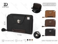 Portacarte a Fisarmonica da Uomo con Bottone Singolo, Portafoglio per Carte di Credito in Pelle PU da 4 Pollici - Product Image 1