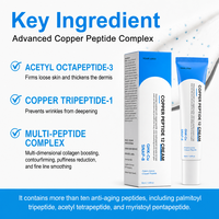 Crème au cuivre GHK-Cu à 12 peptides personnalisable OEM, céramide, glutathion, anti-âge, raffermissante, liftante