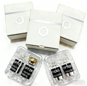 Boîte d'emballage personnalisée pour flacons de peptides multi-doses (2 flacons) avec fenêtre et insert en plastique pour usage en laboratoire - Product Image 3