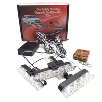 Feux de détresse à DEL sans fil 4X3LED avec télécommande, clignotants, feux de détresse pour calandre de voiture, feux latéraux, 12V, montage universel