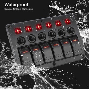 8-Gang phổ Xe Tải xe Rocker bảng chuyển đổi không thấm nước <span class=keywords><strong>12V</strong></span>/24V biển ON-OFF 3pin chuyển đổi bảng điều khiển cho xe xe tải - Product Image 3