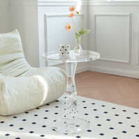 Hot Sale Modernes Design Home Use Wohnzimmer Acryl Runder Tisch Einfacher transparenter kleiner Acryl Tisch
