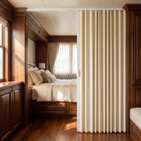 Porte pliante horizontale intégrée en polyester JSL RV, légère, durable, noire/grise/beige, sur mesure