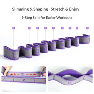 Banda Elástica de Resistencia para <span class=keywords><strong>Yoga</strong></span>, Cinturón de Estiramiento de Nueve Puntos para Adultos y Niños, Entrenamiento de Fitness y Danza - Product Image 4