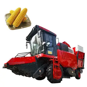 3 Rows Corn Maize Harvester on Tractor with Straw Crushing