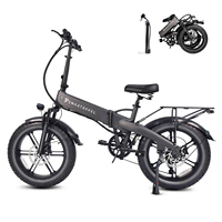 Vélo électrique à pneus larges DE 20*4.0, cadre en alliage d'aluminium, tige pliable, moteur sans balais 48V 500W, 7 vitesses, frein à disque hydraulique, 15AH