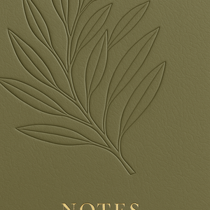 Set de Regalo de Cuaderno Verde Oliva con Diseño de Hoja Grabada, Diario Minimalista de Cuero PU y Bolígrafo Beige en Caja de Regalo - Product Image 6