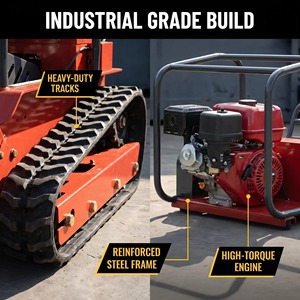 SK-G800 <b>Tracked</b> Lawn <b>Mower</b> with <b>Remote</b> <b>Control</b> 800mm Cutting Width Heavy Duty 4-Stroke Engine 13HP - Product Image 5