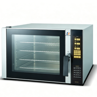 Four à air chaud électrique intelligent à commande informatique en acier inoxydable avec 4 plateaux et double ventilateur pour boulangerie, pâtisserie, four à convection