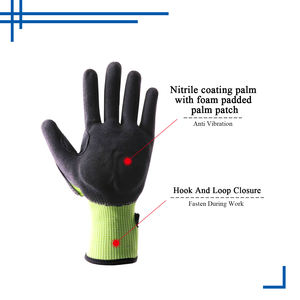 PRISAFETY الكثير الأسهم الصناعية السقالات النتريل السلس انخفض اليد العمل مقاومة للاهتراء tpr تأثير إعادة قفاز ميكانيكي - Product Image 2