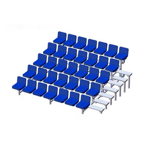 ที่นั่งในสนามกีฬากลางแจ้งเคลื่อนย้ายได้มีพนักพิงหลังสำหรับอัฒจันทร์ที่นั่งพลาสติก - Product Image 3