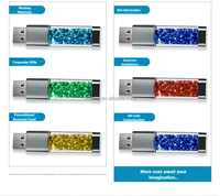 Flashdisk Plastik Bling Bling Warna Pelangi 3.0/2.0 4GB 8GB 16GB Perhiasan Hadiah Perusahaan USB Custom